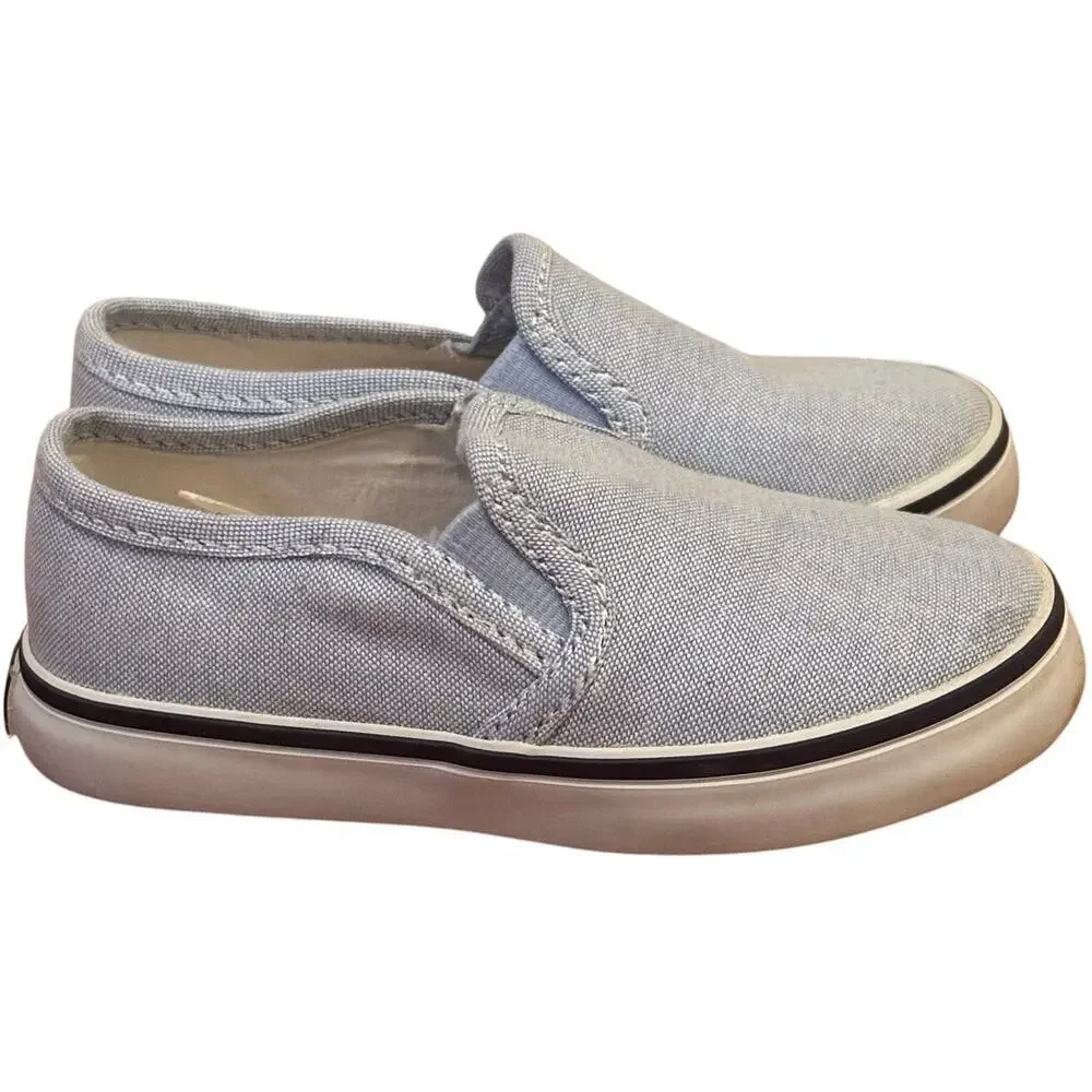 Janie and Jack Twill Slip On Sneakers sz 7 Toddler